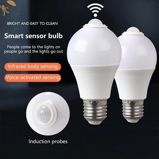 [Gou] Đèn cảm biến chuyển động E27 PIR Bóng đèn LED 5W 9W 15W có cảm biến chuyển động Máy dò chuyển động Đèn ngủ VN