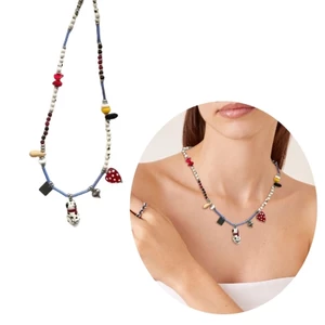 Vòng cổ nữ hiện đại Treeling với chi tiết chó con và mèo vui nhộn Chuỗi xương đòn đính cườm