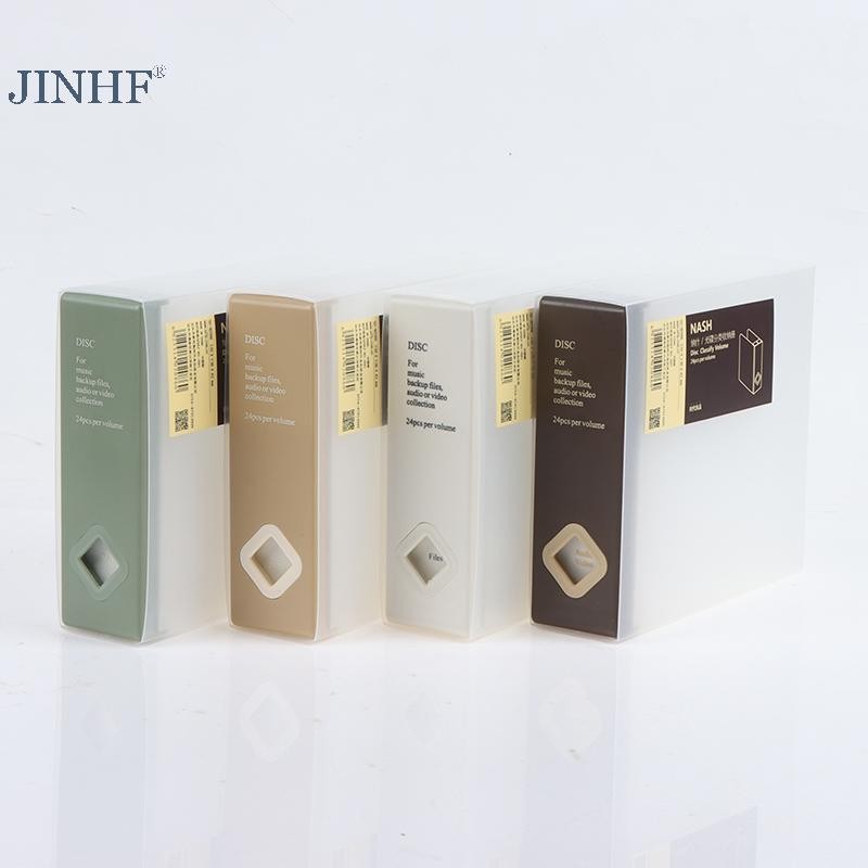 Jinhf 24 Đĩa CD DVD Sắp Xếp Giá Đỡ Hộp Bảo Quản Album Cứng Hộp Dung Lượng Di Động HOT