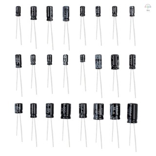 500 Chiếc 24 Giá Trị Nhôm Tụ Điện Phân Các Loại Bộ 10V 16V 25V 50V Kim Loại Điện Phân Tụ Phạm Vi 0.1uF-1000uF Có Vỏ Nhựa