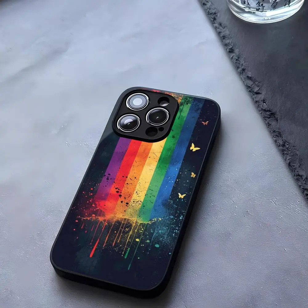 BK-3 Đồng Tính Nữ LGBT Cầu Vồng Điện Thoại Kính Cường Lực Cho iPhone 13 14 12 16 17.35 11 Pro XS Max Plus Mini X XR SE2020 Coque