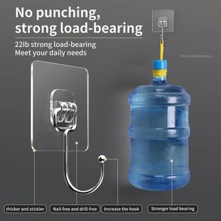 1 / 3 / 5 Cái Móc Chống Thấm Nước Trong Suốt Không Cần Đinh Cho Nhà Bếp / Móc Treo Tường Tự Dính Đa Năng Treo Chìa Khóa