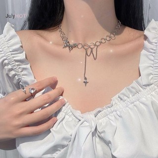 Julyhot Bạc Choker Mặt Dây Chuyền Vòng Cổ Nữ Quà Tặng Vòng Cổ Ánh Sáng Sang Trọng Punk Hình Học Ngọt Ngào Mát Xương Đòn Dự Tiệc Cổ Món Quà Trang Sức Massivedeals