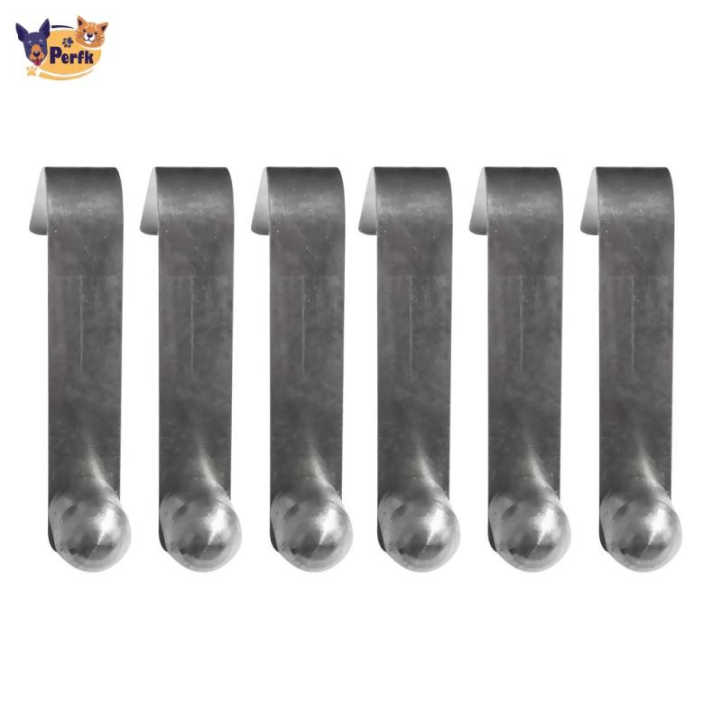 6 Miếng 8 Mm Thép Không Gỉ Kẹp Lò Xo Cắm Trại Ngoài Trời Lều Cực Chụp Nút Kẹp Đơn