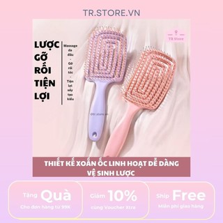 Lược Rối Thiết Kế Xoắn Ốc Hình Chữ Nhật Thông Minh - Giải Quyết Tóc Rối Nhanh Chóng