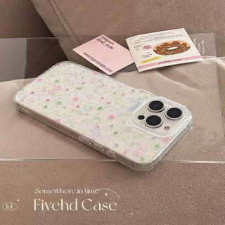 Ins Hàn Quốc Bling Girlish Stars Bow Vỏ Toàn Màn Hình Cho iPhone 11 16 16E 15 14 13 12 Pro Xs Max XR X 7 8 Plus SE Ốp Lưng TPU Mềm HD Trong Suốt Vỏ Điện Thoại Bảo Vệ Lấp Lánh