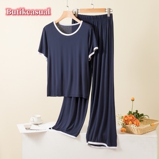 Phụ Nữ Modal Bộ 2 Bộ Đồ Ngủ Mùa Hè 2025 loungewear Phù Hợp Với Quần Ngắn Tay Thường Ngày Mềm Mại