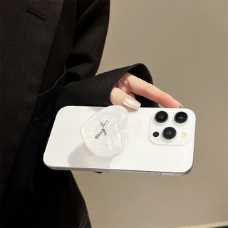 3d Trái Tim Tình Yêu Nơ Tròn Lưng Chắc Chắn Dán Màu Trơn Griptok Giá Đỡ Điện Thoại P5