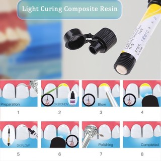 A2 Nha Khoa Nhựa Soild Ánh Sáng Chữa Ống Tiêm Chữa Đầu Giao Hàng Etch Gel Liên Kết Nha Sĩ Tiêu Thụ Phục Hồi Nha Khoa Ống Tiêm