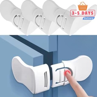 [3-5 ngày đến] 1 Khóa ngăn kéo màu trắng an toàn cho bé tại nhà / Bảo vệ an ninh tay chống ghim cho trẻ em / Khóa an toàn cho trẻ em Bảo vệ an ninh trẻ em