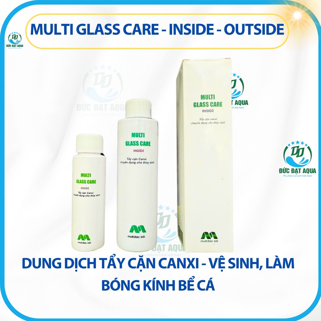 Tẩy Cặn Canxi Multi Glasscare INSIDE chai 60ml & 150ml OUTSIDE Làm Bóng Kính Bể Cá 150ML 4