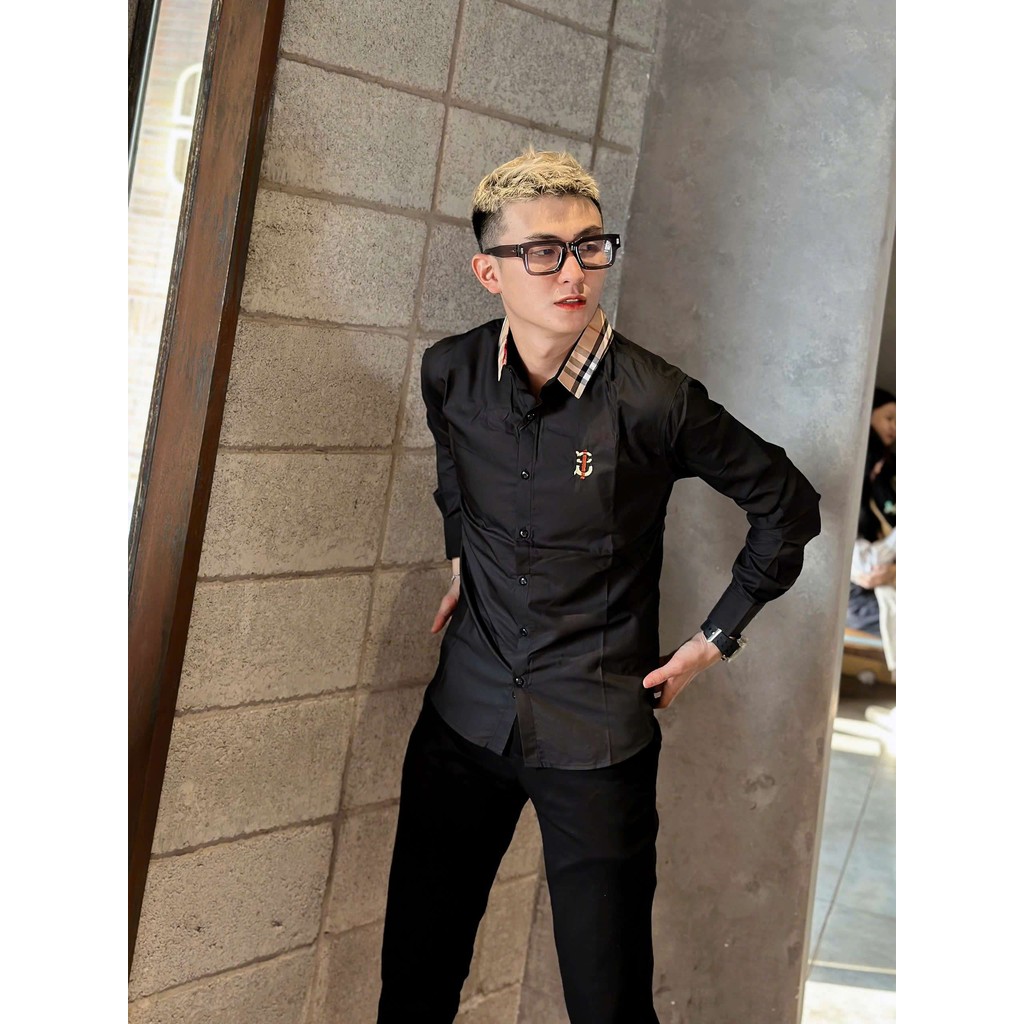 Áo Sơmi Nam Cao Cấp Phong Cách Hàn Quốc Thiết Kế Basid Đơn Giản  Menswear Ảnh Thật 100%