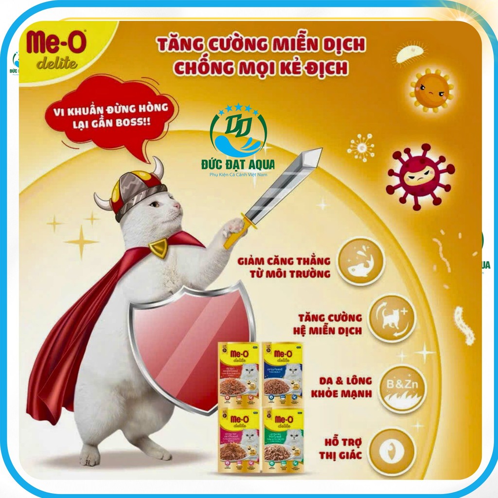 pate Me-0 cho mèo gói 80g và delite -70g giành cho mèo trưởng thành, mèo con bổ dưỡng ( combo 4 gói) 4