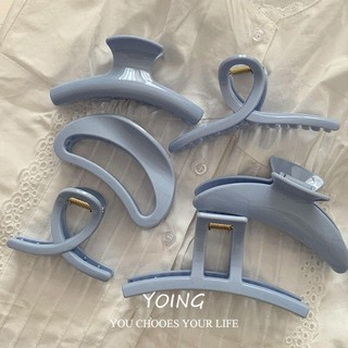 Yoing / Muối Biển Xanh Cảm Giác Cao Cấp Đơn Giản Phù Hợp Với Kẹp Tóc Lười Hàn Quốc Kẹp Cá Mập Phụ Kiện Tóc