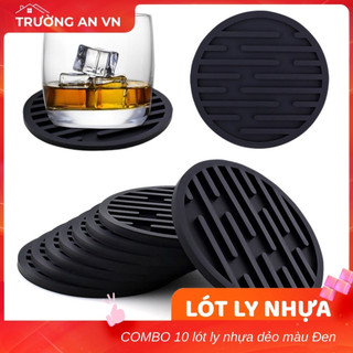 COMBO 10 Miếng Lót Ly (Lót Cốc) Bằng Nhựa Dẻo Cao Cấp Chống Trượt - Trường An VN