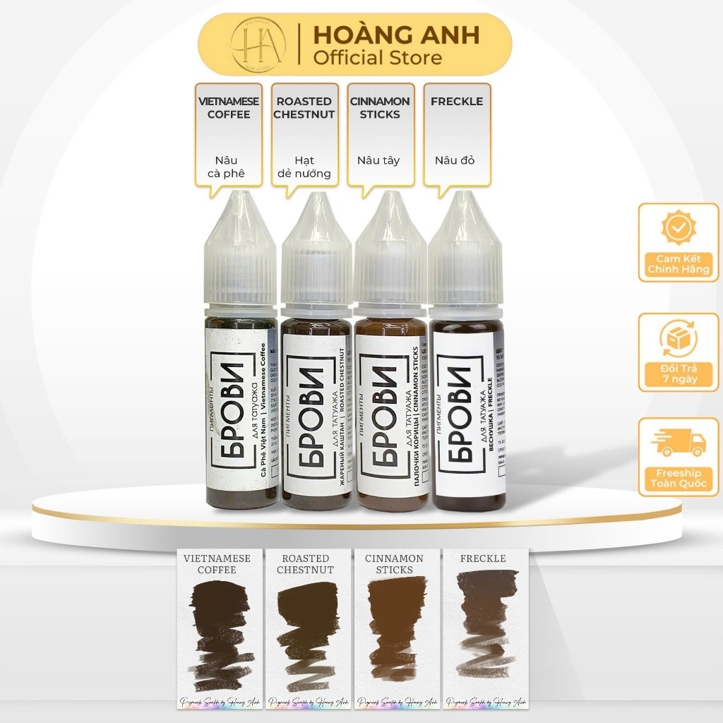 Mực phun mày Brovi hữu cơ cao cấp bản Nga chính hãng_chai chiết 5ml, full 10ml_M08 pxtm