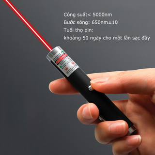 Đèn pin bút laser, đèn đỏ và đèn xanh, có thể sạc lại ALINE