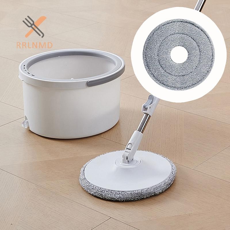 Rrlnmd 25cm Tròn Lau Đầu Vải Xoay Vòng Để Vệ Sinh Sàn Miếng Lót Thay Thế Nhà Phụ Kiện Đa Năng 360 Xoay Thùng Khăn MỚI