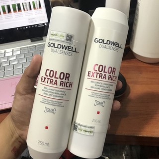 Dầu gội xả dưỡng tóc nhuộm Goldwell Color Extra Rich 250ml/200ml [ TN ]