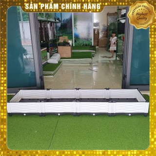 Chậu lắp ghép nhựa HDPE/PP 200x50x23cm: Thẩm mỹ, bền bỉ, dễ lắp đặt, phù hợp mọi cây trồng đô thị.