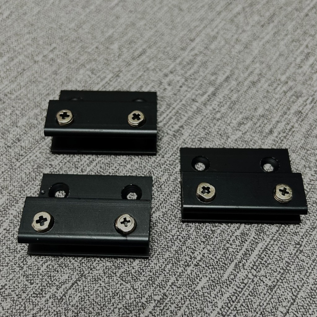 Kẹp kính chữ H bằng hợp kim nhôm, giá đỡ gương biển quảng cáo, kẹp acrylic, dùng cho biển hiệu/kính