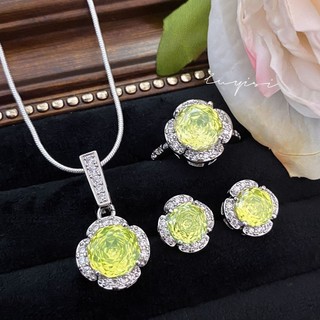 Châu Âu Mỹ ins Phong Cách Mới Hình Bát Giác Hoa Hồng Cắt Nhiều Màu Sắc Kho Báu Phù Hợp Với Nữ