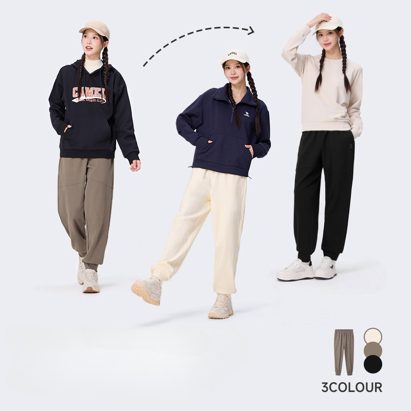 Ảnh CAMEL CROWN quần thường ngày nam nữ cặp đôi quần cotton dệt kim quần chạy xu hướng quần ấm áp 1