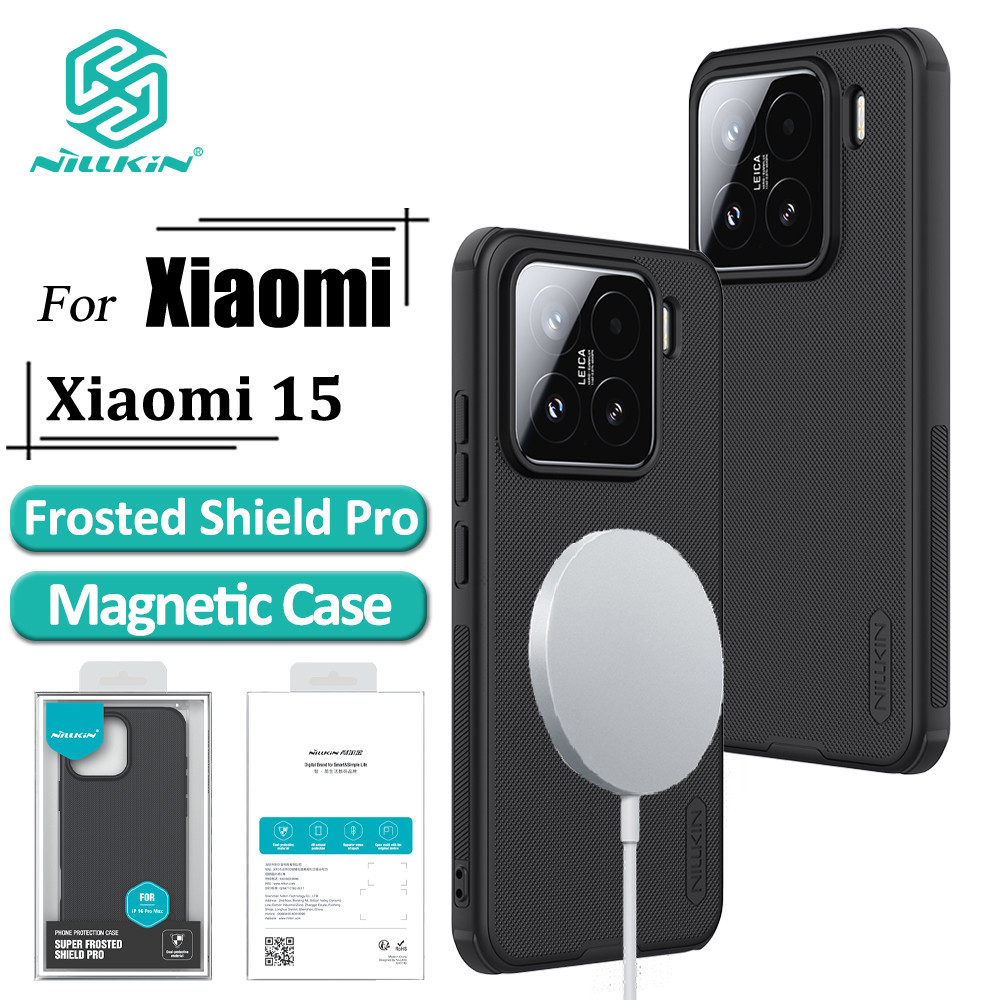 Nillkin Super Frosted Shield Pro Ốp Từ Tính Cho Xiaomi 15 Ốp lưng Siêu Mỏng Matte TPU + PC Chống Vân Tay Chống Sốc Ốp Lưng