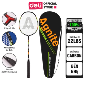 Vợt cầu lông đơn carbon Deli chính hãng - khung carbon siêu bền, nhẹ, đẹp - tặng túi đựng vợt - dây đã căng sẵn