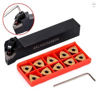 Giá đỡ MWLNR2020K08 + 10 chiếc WNMG080404 Chèn cacbua + Cờ lê để tiện tiện