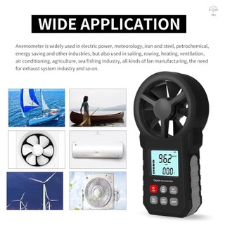 Máy đo tốc độ gió cầm tay Máy đo tốc độ gió cầm tay Máy đo gió CFM có đèn nền LCD để thu thập dữ liệu thời tiết Ngoài trời Thuyền lướt sóng Câu cá