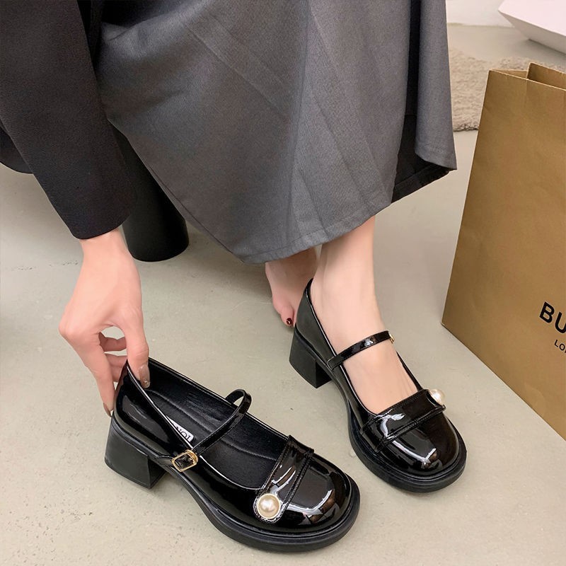 🔥Còn hàng🔥Giày búp bê 7p,cao gót 7 phân,giày búp bê đế cao,trắng đen và đỏ(size 35-41)