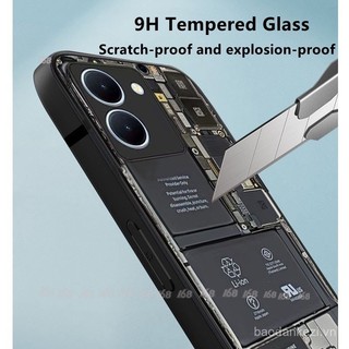 Ốp lưng Vivo Y36 Y27 Y28S 5G, ốp lưng Vivo Y27S Y28, bảng mạch PCBA, ốp điện thoại chống sốc hình Mario hoạt hình với bảo vệ camera, vỏ điện thoại cho nam giới