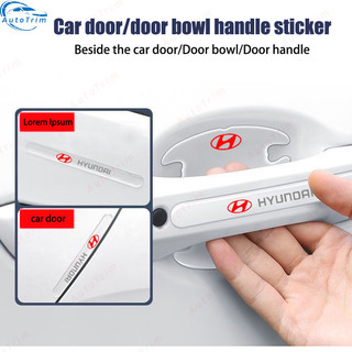 Hyundai Cửa Xe Bát Bảo Vệ Miếng Dán Tay Cầm Miếng Dán Trong Suốt Đa Năng Bên Chống Va Chạm Dải Chống Trầy Xước Miếng Dán Cho Stagazer X Creta Accent Getz Avega I10 Santafe H1