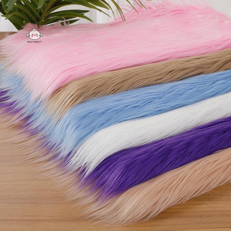 Maybest 25x45cm Vải giả dài cho bộ đồ động vật may vá Chất liệu DIY Búp bê tóc dài Vải may sang trọng {VN}