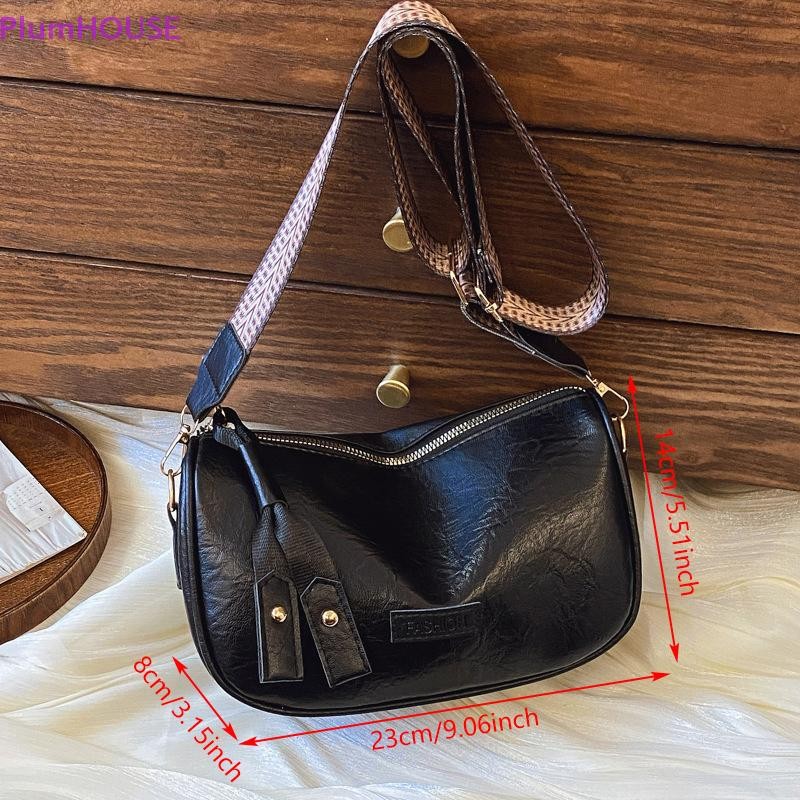 PlumHOUSE Vintage Nhỏ Messenger Túi Nữ Da Đơn Giản Túi Đeo Vai Nữ Thời Trang Ví Nữ Túi Xách Túi Đeo Ngang VN