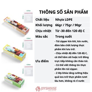 Túi zip đựng thực phẩm đa năng tái sử dụng được an toàn sức khỏe