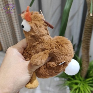 HFTOY 12cm Móc khóa sang trọng gà kêu dễ thương Động vật dễ thương Mặt dây chuyền sang trọng Búp bê gà Móc khóa cô gái Túi xách nữ Quà tặng ~
