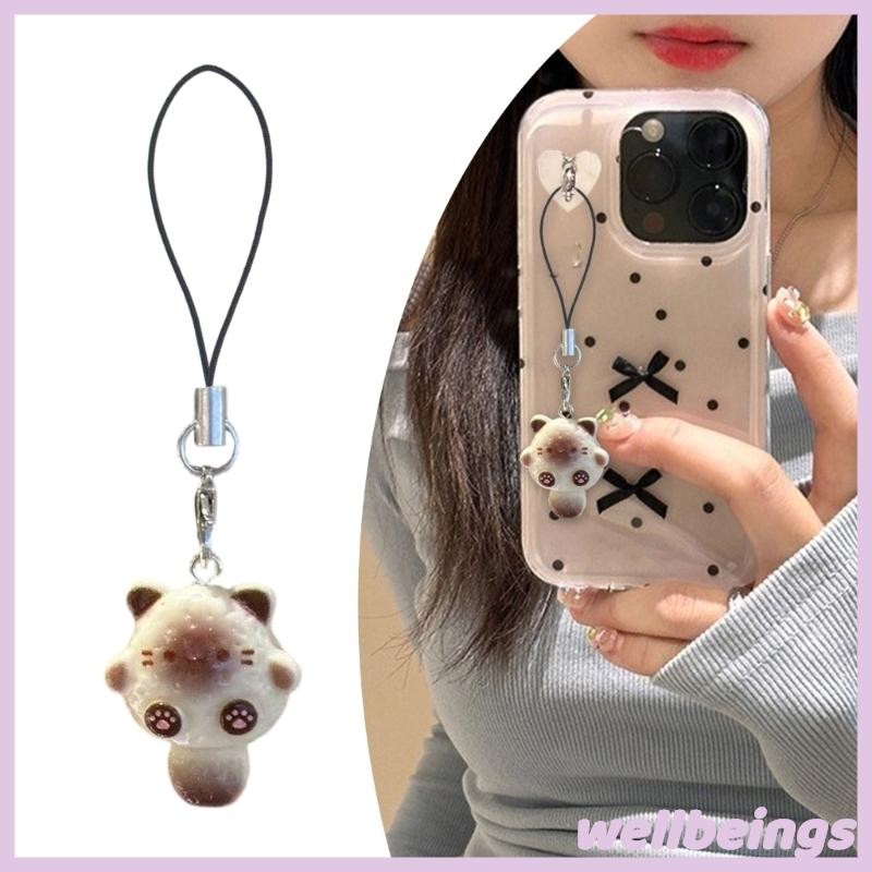 Wellb Thiết Kế Mèo Dễ Thương Dây Đeo Điện Thoại Hoạt Hình Mèo Quyến Rũ Điện Thoại Cho Chìa Khóa Điện Thoại Túi Ví