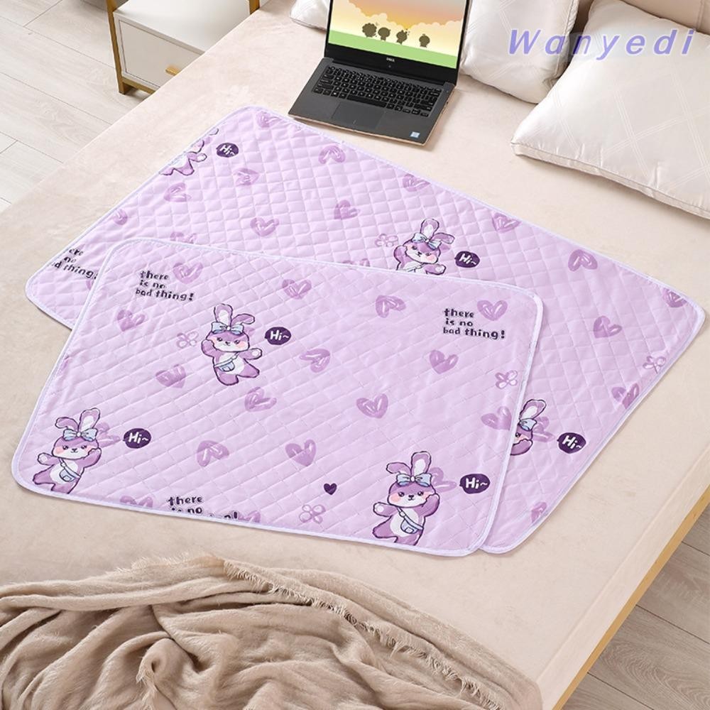 Wanyedi Thảm đựng nước tiểu cho bé, Khăn trải giường bằng vải chống thấm nước, Phim hoạt hình mềm mại dễ thương thoáng khí cho bé Underpads Trẻ mới biết đi