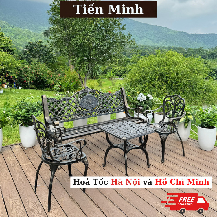 Ghế ban công Nhôm đúc Nhập khẩu Ghế ngồi ban công sang trọng Ghế sân vườn đẹp Ghế ngoài trời