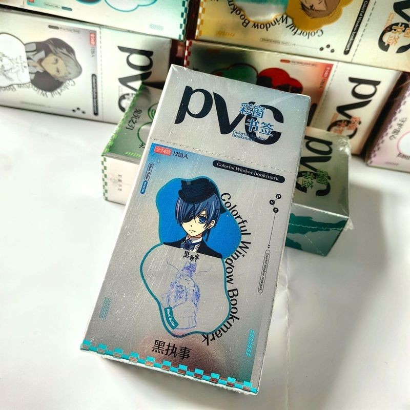Black Butler Anime PVC Bookmark – Bộ sưu tập trong suốt, Văn phòng phẩm Otaku & Quyến rũ Gothic
