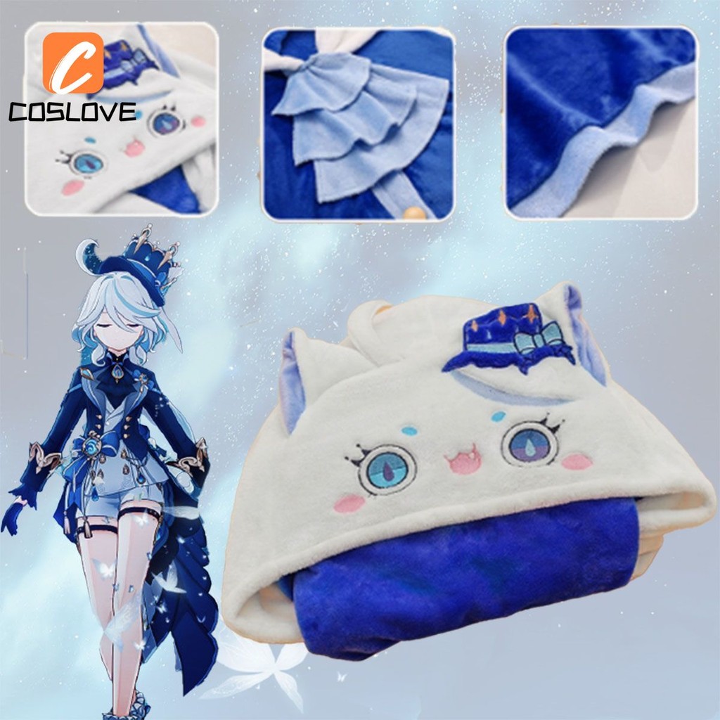 Anime Trò Chơi Genshin Tác Động Furina Quạt Làm Cosplay Áo Mùa Hè Hàng Ngày Bộ Đồ Ngủ Áo Choàng Cosplay Trang Phục Áo Dài
