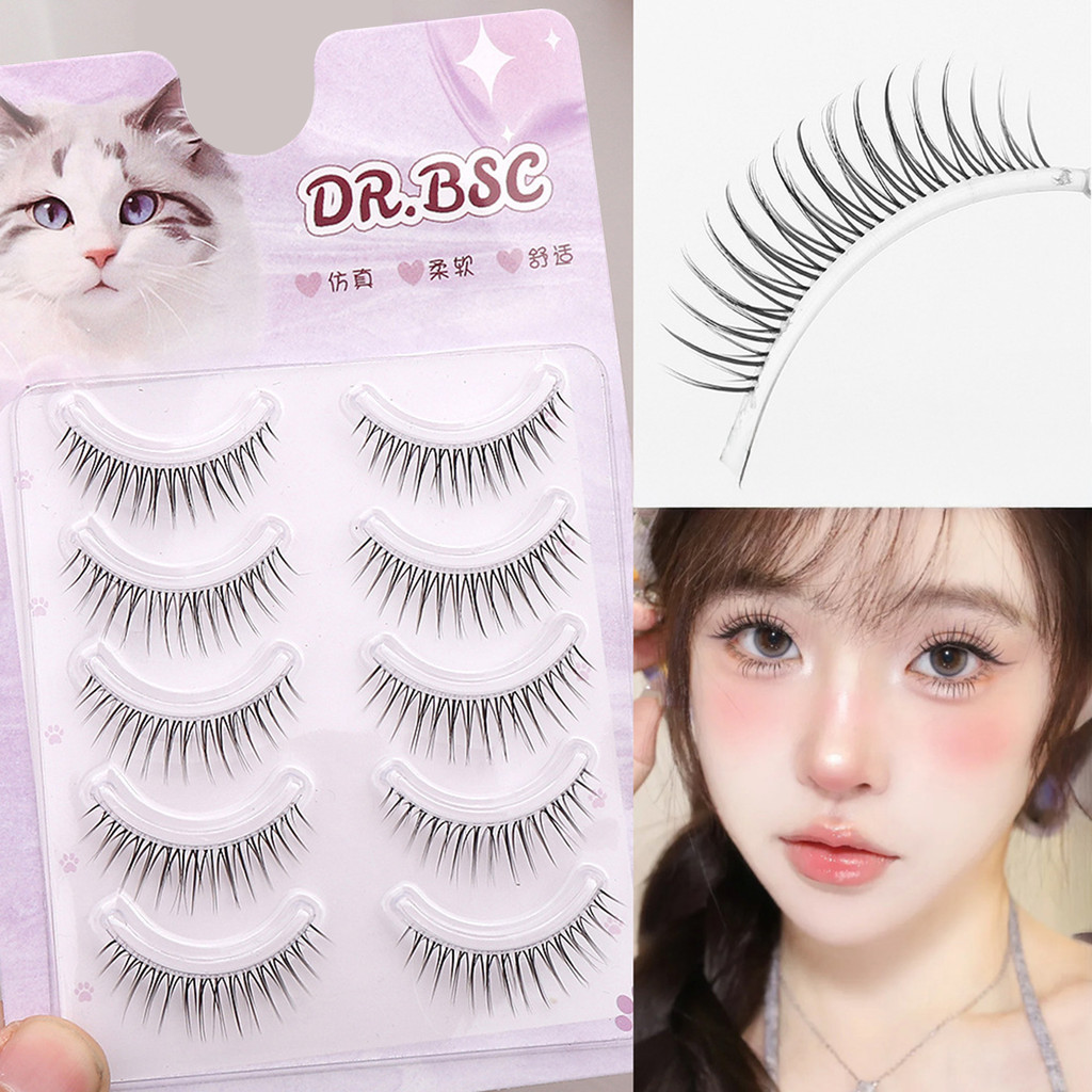 Thin Band Cosplay Manga Lasshes C Curl Natural Look Lông Mi Giả Hoàn Hảo Cho Salon Trang Điểm Chuyên Nghiệp