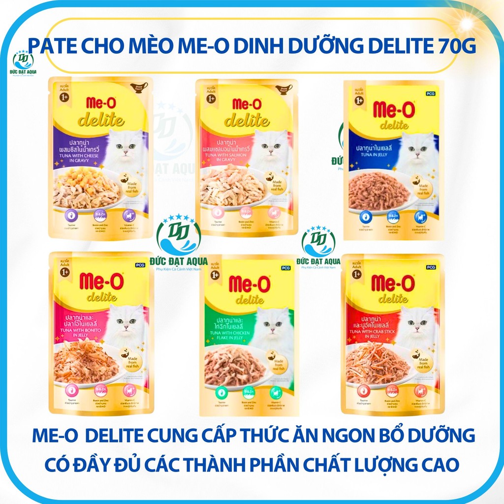 pate Me-0 cho mèo gói 80g và delite -70g giành cho mèo trưởng thành, mèo con bổ dưỡng ( combo 4 gói) 5