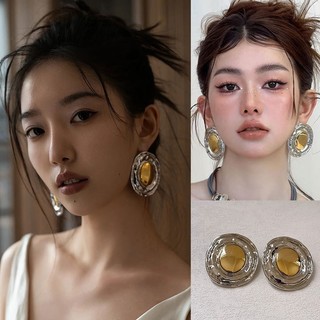 Bông tai hình bầu dục thời trang và cổ điển