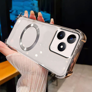 Ốp lưng Realme C53 C51 Note 50 Từ tính bốn góc chống sốc trong suốt có vòng nam châm 2024 Vỏ thiết kế mới RealmeC53 Realme C51 Note50 Ốp lưng túi khí mềm siêu mỏng