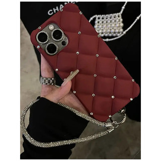 Ốp lưng điện thoại Ốp lưng kim cương thiết kế sang trọng cho Iphone 15 Pro Max 16 Ốp lưng điện thoại có dây đeo sáng bóng lấp lánh cho Iphone 13 11 12 Pro 14 8czb
