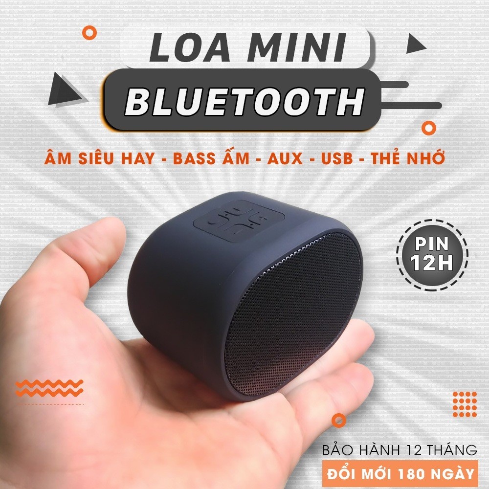 Loa bluetooth mini PKD4 bass mạnh, nghe nhạc pin lâu hỗ trợ thẻ nhớ, USB, kết nối dây máy tính và PC
