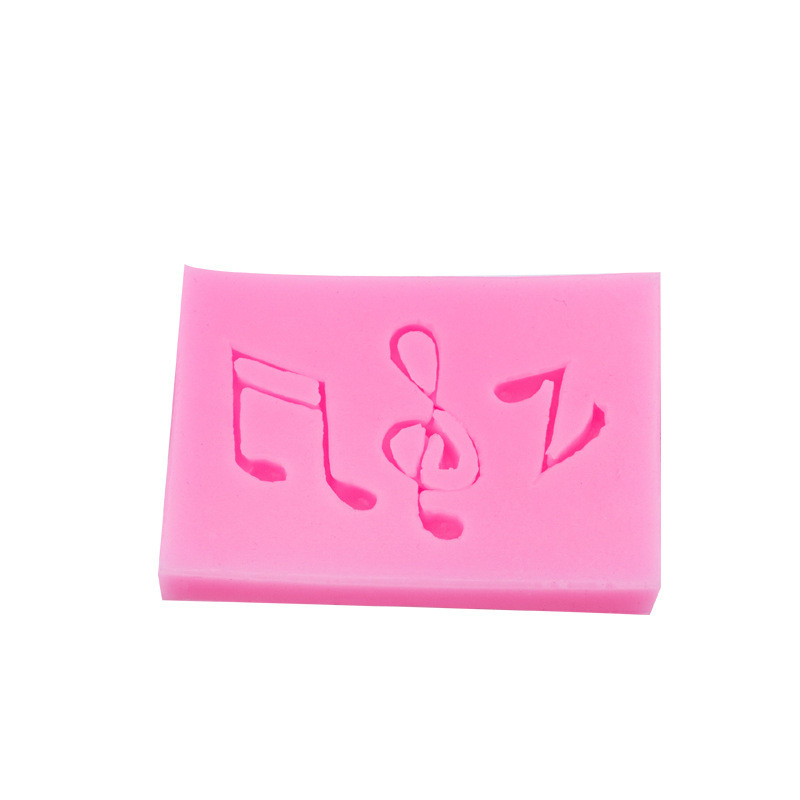 Guitar Nhảy Ghi Chú Khuôn Silicon Fondant Kẹo Cao Su Dán Bánh Nướng DIY Handmade Khuôn Socola